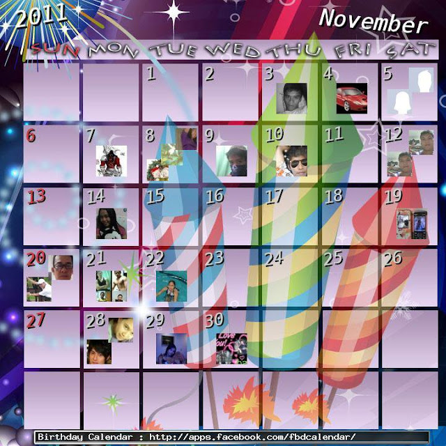 Birthday Calendar Template