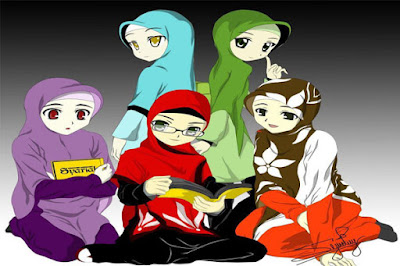 Gambar Kartun Muslimah 5 Sahabat