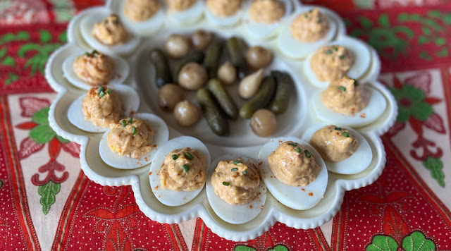 Food Lust People Love: Filled with salty minced anchovies, lemon zest, mayo and Dijon mustard, these tasty anchovy deviled eggs will disappear quickly from your party table.