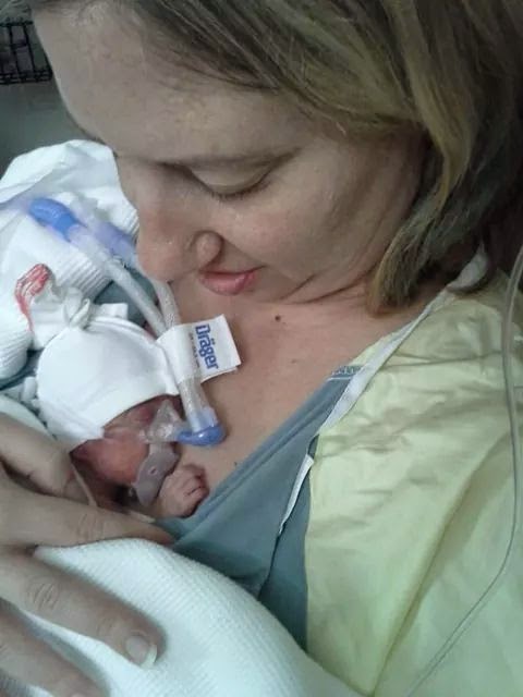 mommy holding miss B