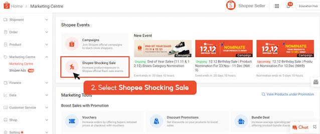 cara sertai shocking sale shopee