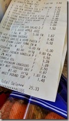 $29 food bill