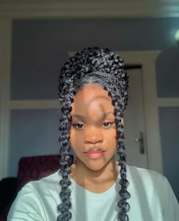 African Braiding Hairstyle with Butterfly Braids