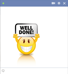 Well done emoticon for Facebook