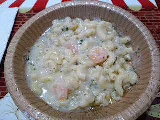 Marie Callender's Shrimp Mac & Cheese Bowl ready to eat