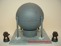Large spherical storage tank Industrial Science Fiction war game terrain and scenery - UniversalTerrain.com
