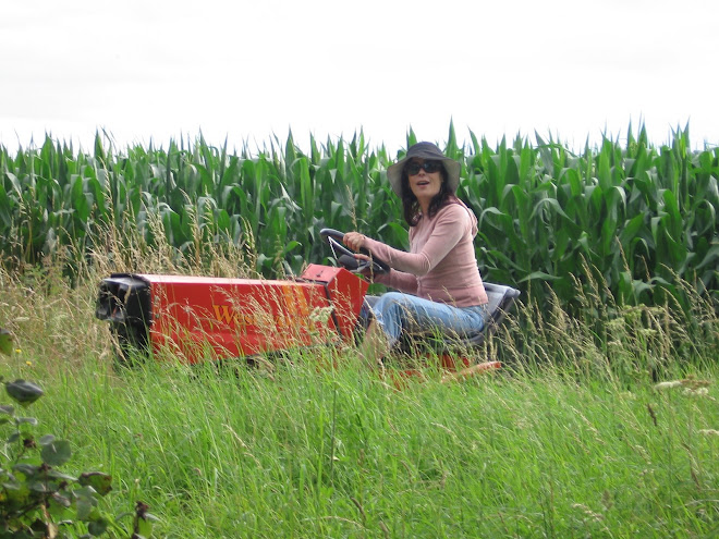 Yvonne en tractor