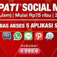 Paket internet Social Max SimPATI 2GB Sebulan Mulai 75 Ribu Gratis Messenger 5 Aplikasi