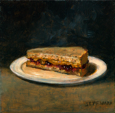 PBJ Sandwich Oil Painting by Jeff Ward