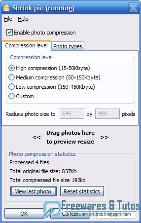 Shrink Pic : redimensionnez vos photos avant de les envoyer