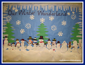 photo of: "Our Winter Wonderland" Bulletin Board via Winter RoundUP at RainbowsWithinReach