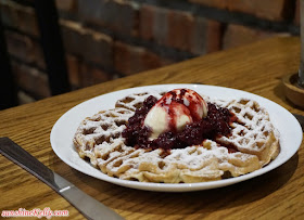 Waffle, Charcoal Waffle, bloody mary, The Bloom, The Bloom Café, Bandar Puteri, Puchong, Cafe in Puchong, 