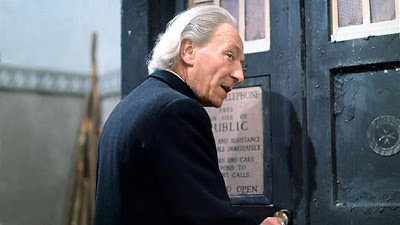 William Hartnell as The Doctor entering the TARDIS