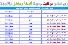 نماذج بوكليت جديدة للثانوية العامة فلسفة ومنطق بالاجابات 2017