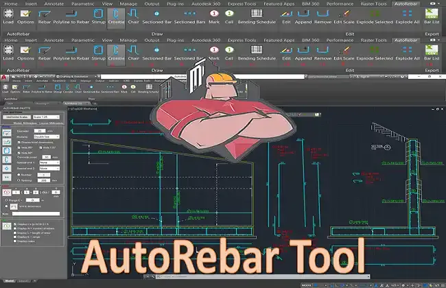 تحميل اداة اوتوريبار AutoRebar لبرنامج الاوتوكاد AutoRebar Tool for structural detailing + فيديو لشرح تثبيت لاداة