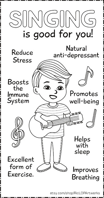 singing is good coloring page