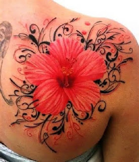 flower tattoos on shoulder