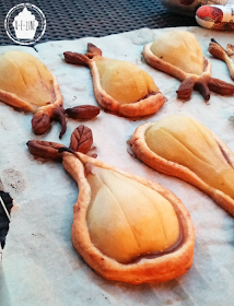 tartelettes aux poires et coeur de crème de marron