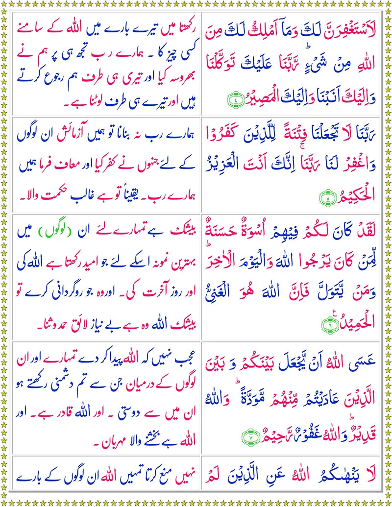 Surah Al-Mumtahanah with Urdu Translation,Quran,Quran with Urdu Translation,