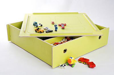 under-bed storage box - flip lid to create play table