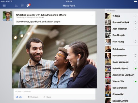 Facebook, l'app si aggiorna alla vers 10.0 