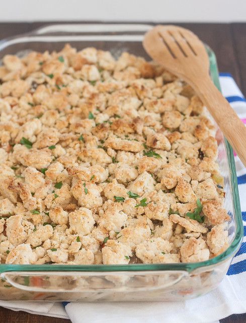 Chicken Pot Pie with Savory Crumble Topping
