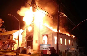 house surrounded with holy ghost fire