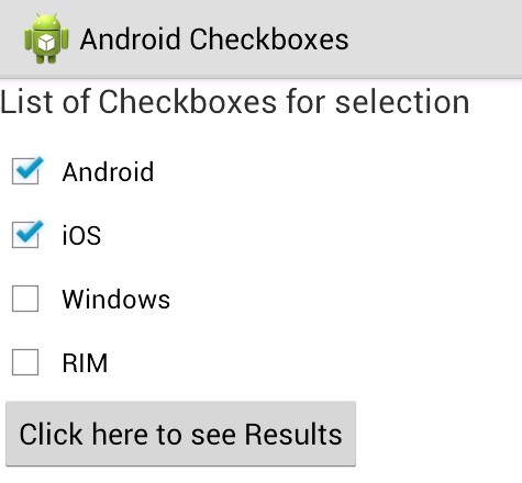 android checkbox example