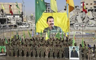 banner of PKK leader