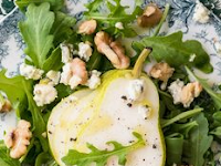 Pear Salad with Creamy Walnut Vinaigrette