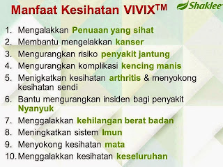 Kelebihan Vivix Shaklee