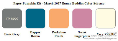 Craft with Beth: Paper Pumpkin Kit March 2017 Bunny Buddies Color Scheme Palette Graphic