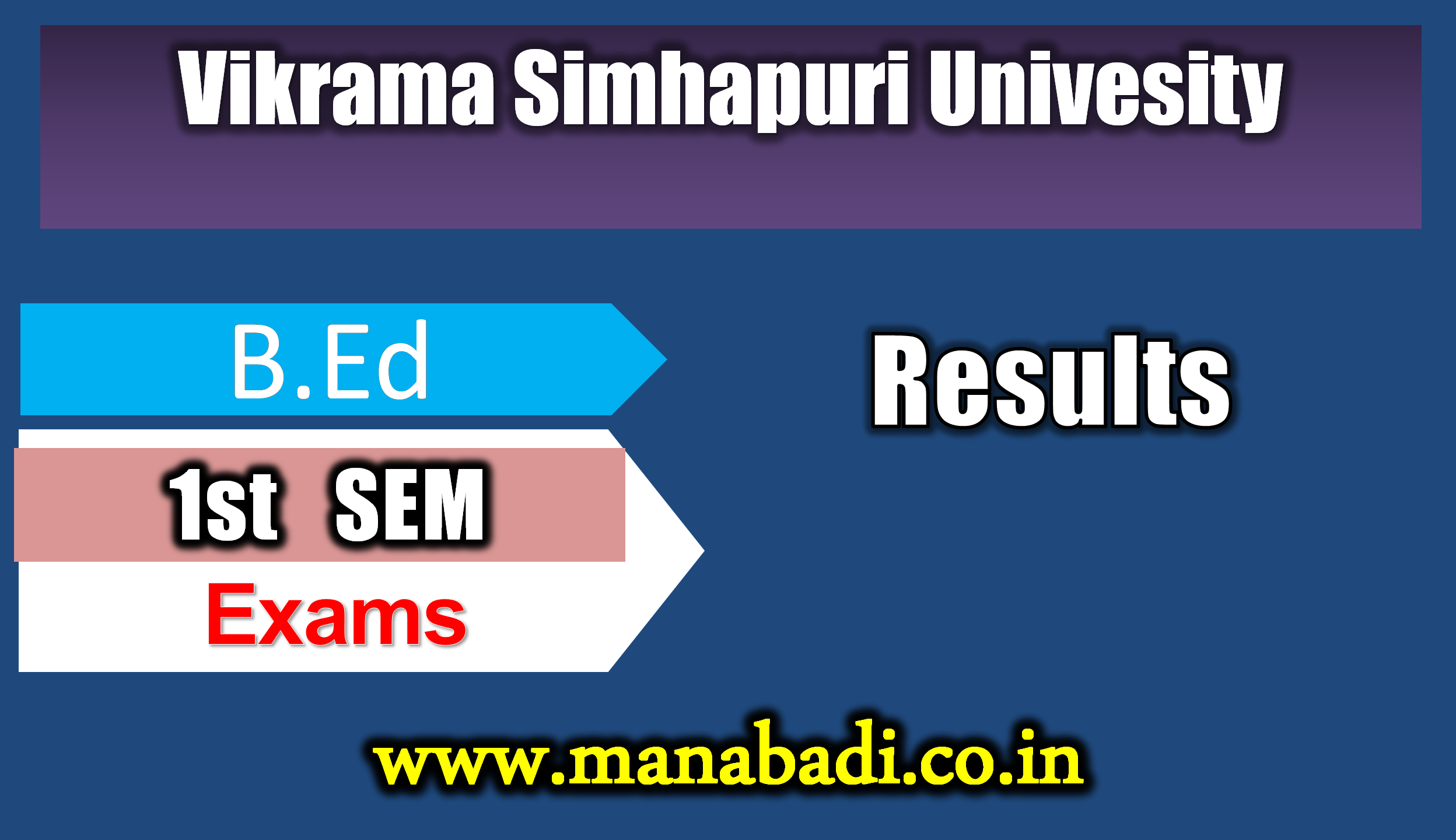 Vikrama Simhapuri University B.Ed 1st Sem Exam Aug, 2023 Result