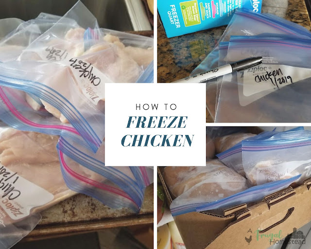 Learn how to freeze chicken breasts, thighs, legs, etc. in an easy and efficient way.