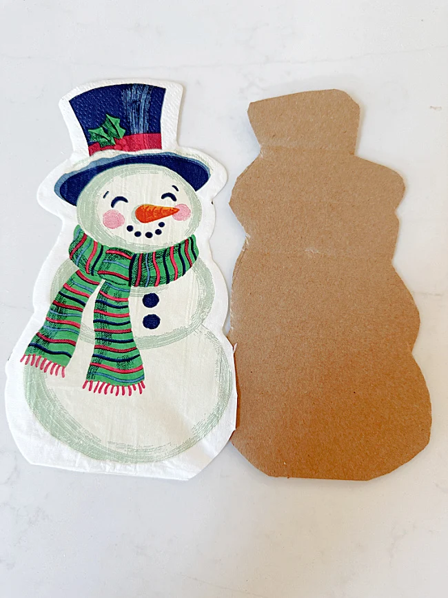 snowman and cardboard