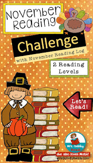 November Reading Challenge, Teacher Resource