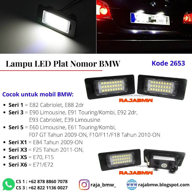 Lampu LED Plat Nomor BMW F25