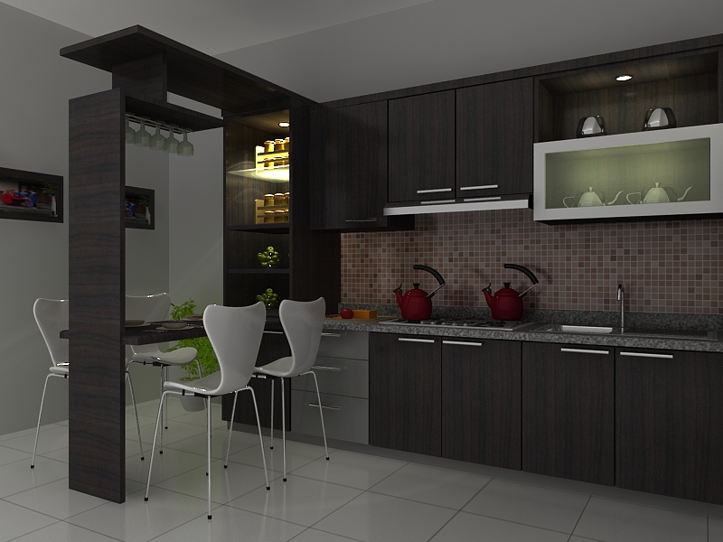 kontraktor interior rumah harga  kitchen  set  minimalis 