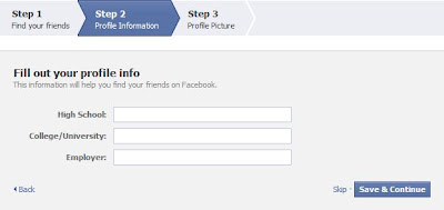 facebook profile information