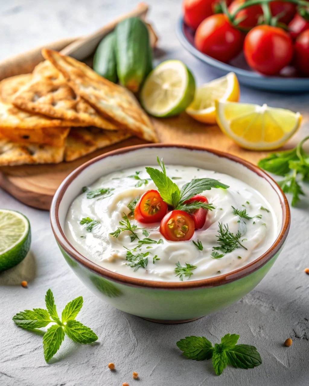  plato mediterráneo tzatziki 