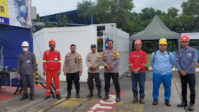 Pengamanan Over Houl dan Patroli Aset Perusahaan Dilakukan Personel Polsek Pulomerak di Kawasan PT MCCI