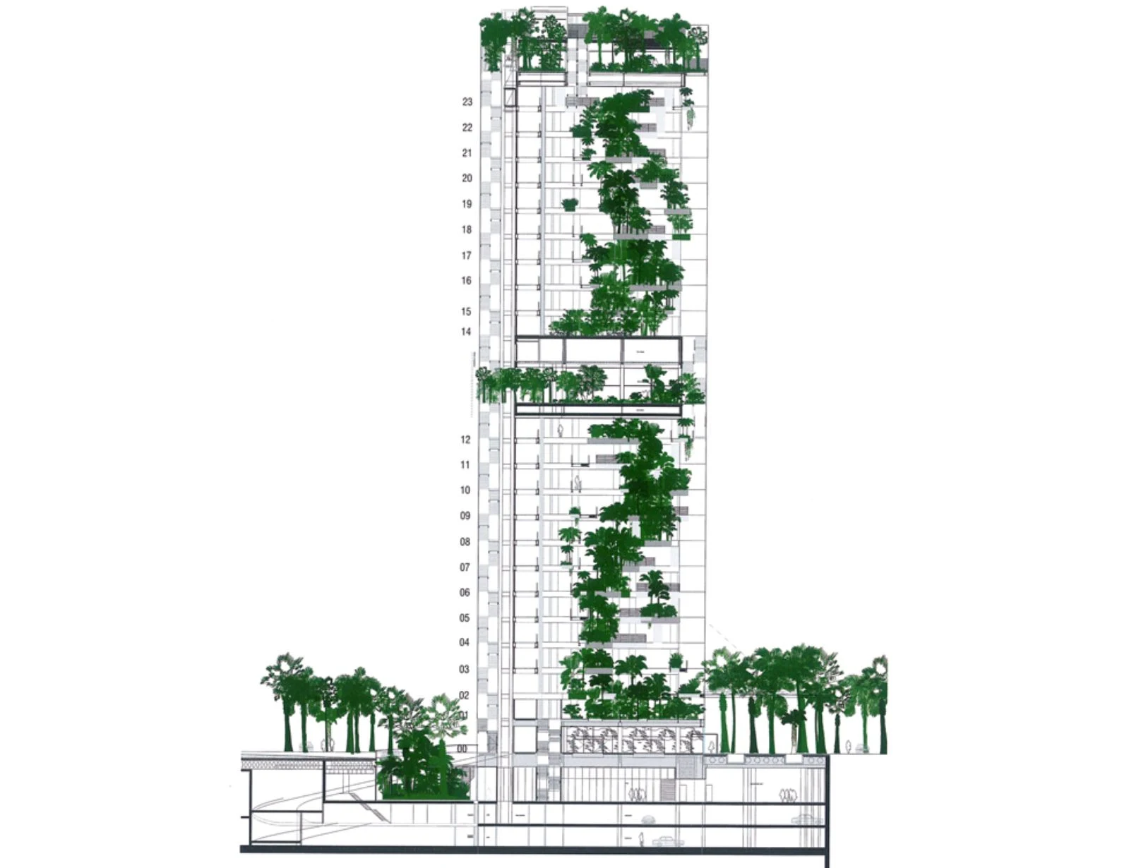 Vertical garden of Renaissance Barcelona Fira Hotel by