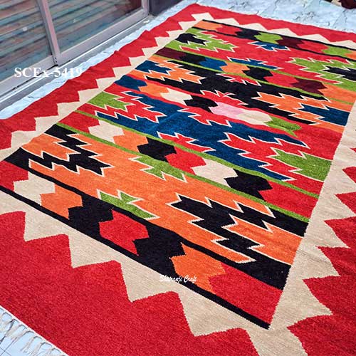 Biggest Shotoronji (6x9 feet) carpet-floormat-rugs for home décor ময়ূর শতরঞ্জি SCEx-5419