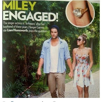 miley cyrus engaged images 2012