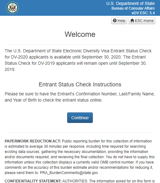 dv lottery requrements