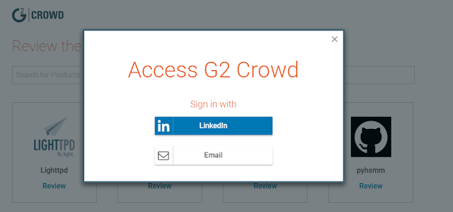 Review on G2 crowd using LinkedIn