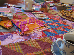 Kaffe fasset blocks and tablecloth