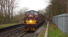 The Branch Line Society special train excursion at Brigg station in January 2016 - see Nigel Fisher's Brigg Blog