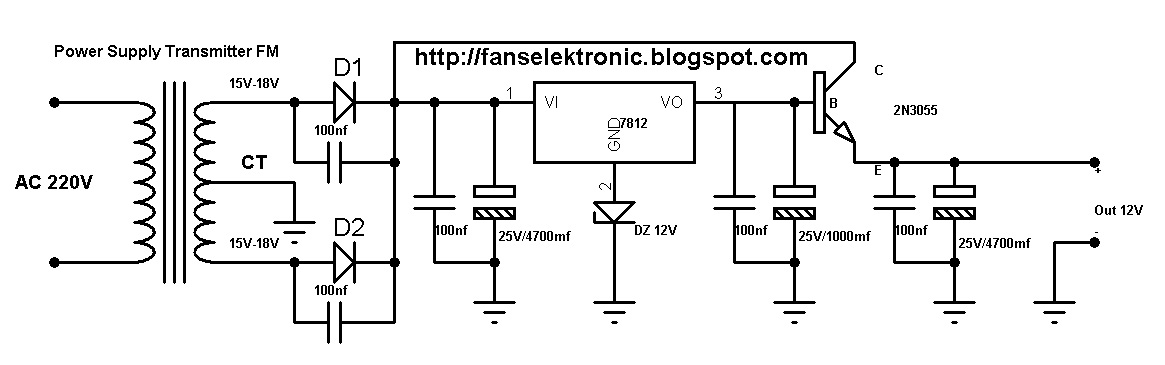kumpulan skema rangkaian adaptor power supply trafo