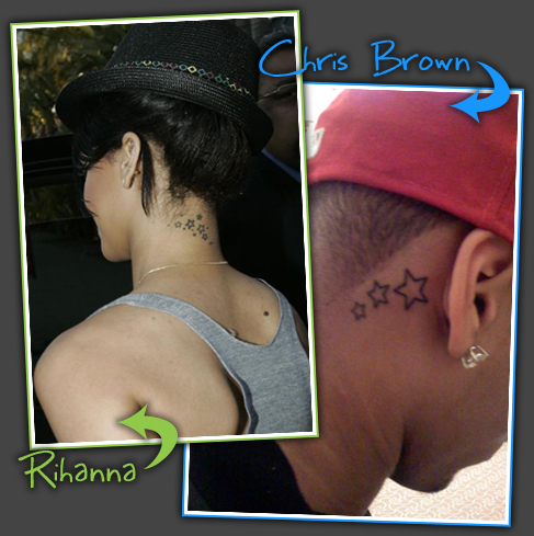 chris browns tattoos. chris brown star tattoo